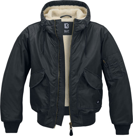 Veste mi-saison  de Brandit - CWU À Capuche - S à XXL - pour Homme - noir - Brandit