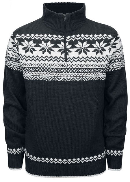 Pull tricoté  de Brandit - Pull Style Norvégien - S à XXL - pour Homme - noir - Brandit