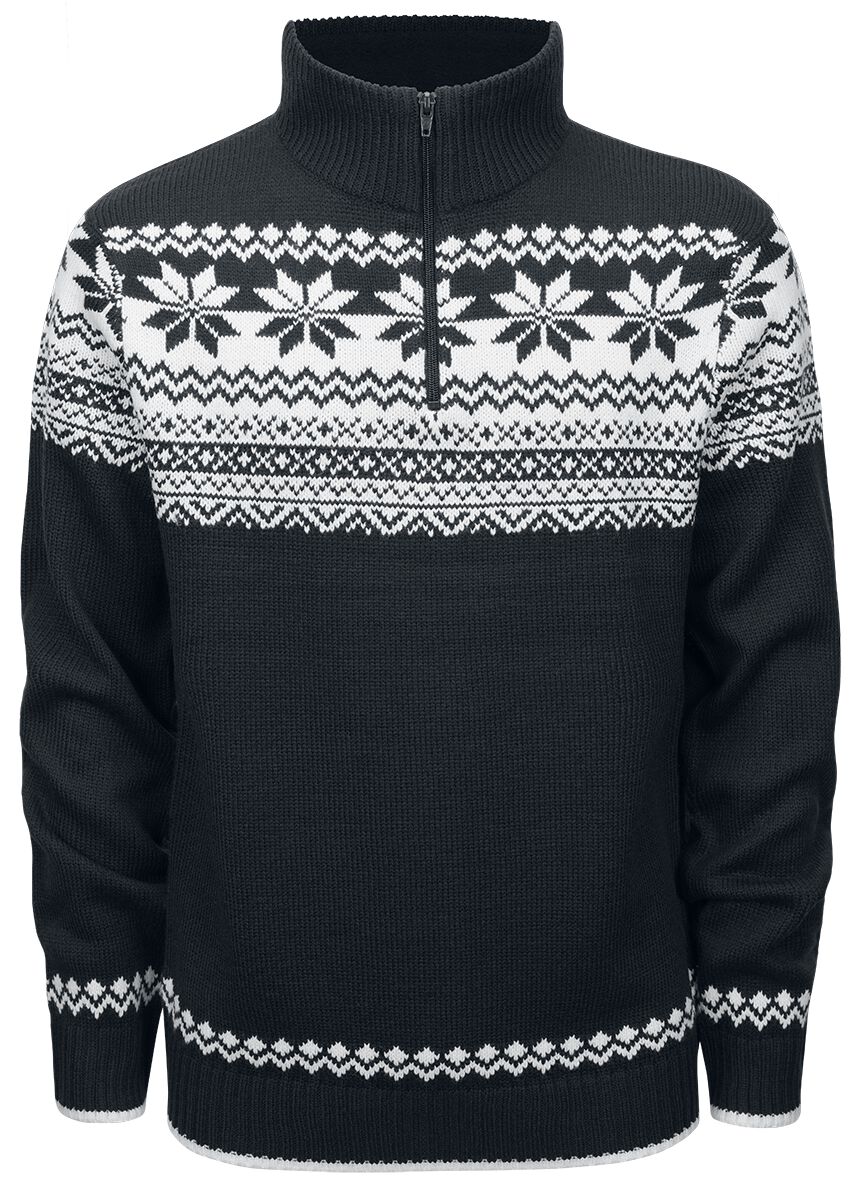 Pull tricoté  de Brandit - Pull Style Norvégien - S à XXL - pour Homme - noir - Brandit