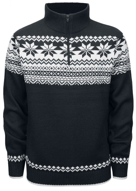 Pull tricoté  de Brandit - Pull Style Norvégien - S à XXL - pour Homme - noir - Brandit