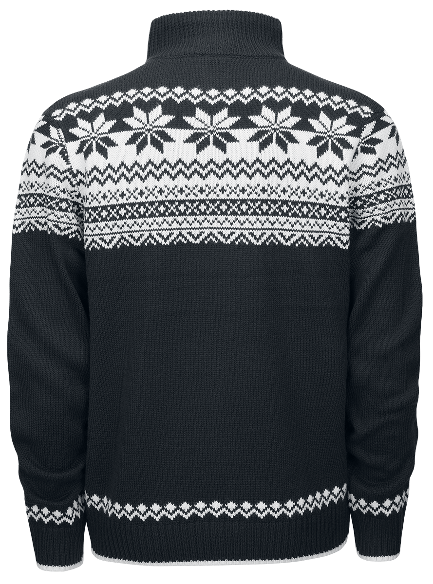 Pull tricoté  de Brandit - Pull Style Norvégien - S à XXL - pour Homme - noir - Brandit - View 2
