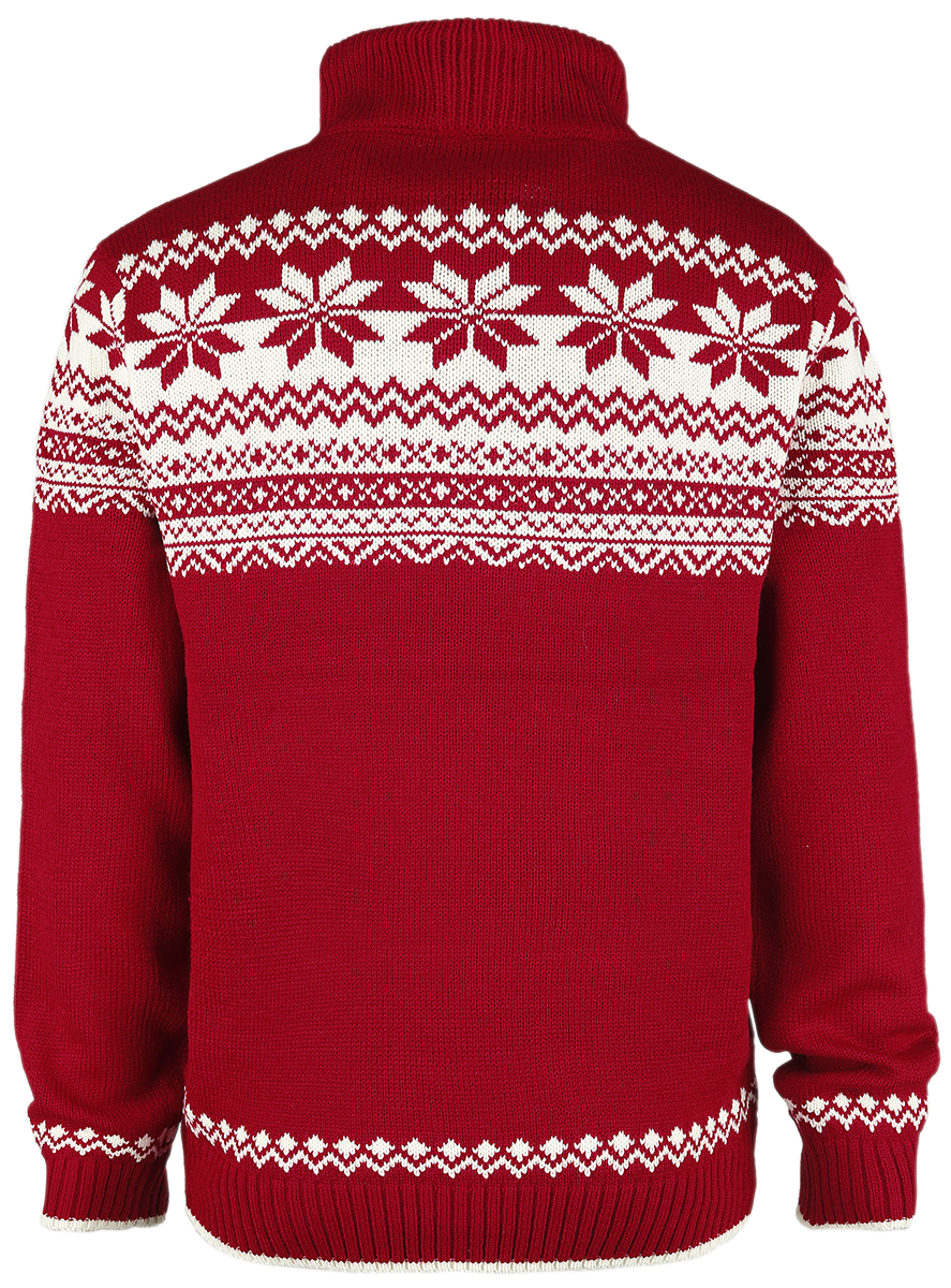 Pull tricoté  de Brandit - Pull Style Norvégien - S à XXL - pour Homme - rouge - Brandit - View 2