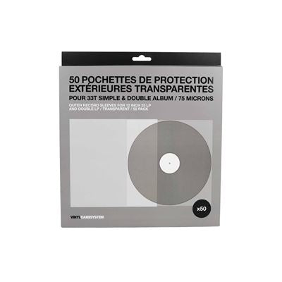 50 Pochettes vinyle de protection extérieures transparentes - Front Cover