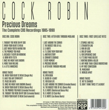 Precious Dreams - The Complete CBS Recordings 1985-1990 Coffret - Front Cover
