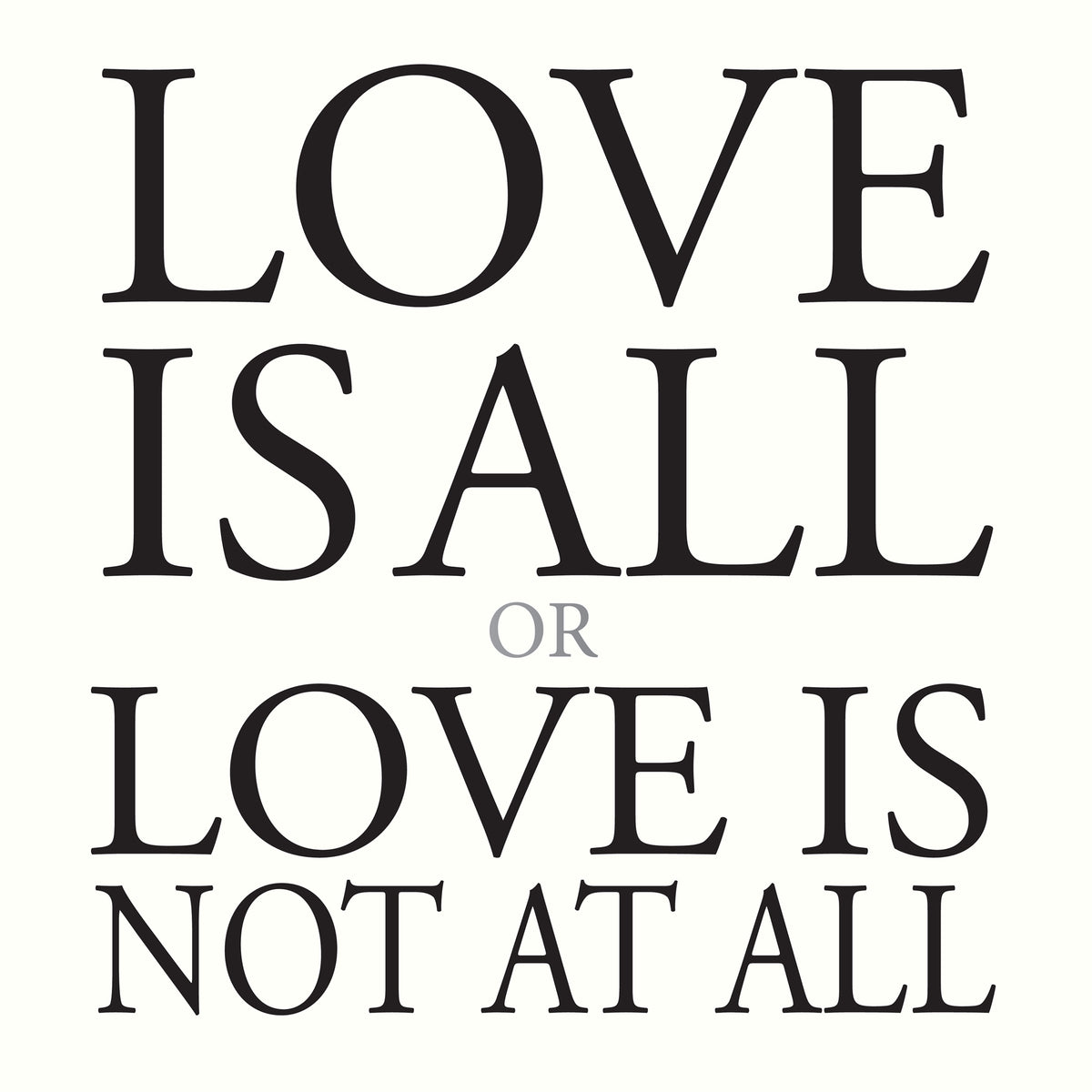 LOVE IS ALL OR LOVE IS.. - Front Cover