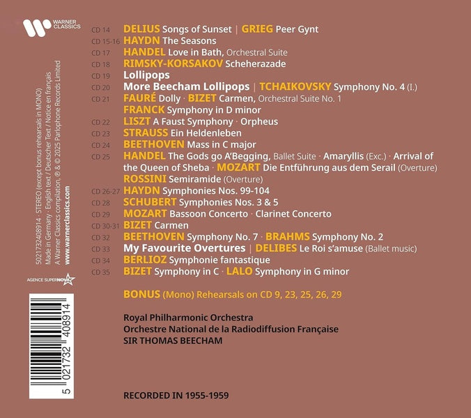Complete Stereo Recordings On Warner Classics - Front Cover