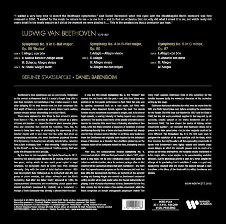 BEETHOVEN : SYMPHONIES N°3, 4, 5 - Front Cover