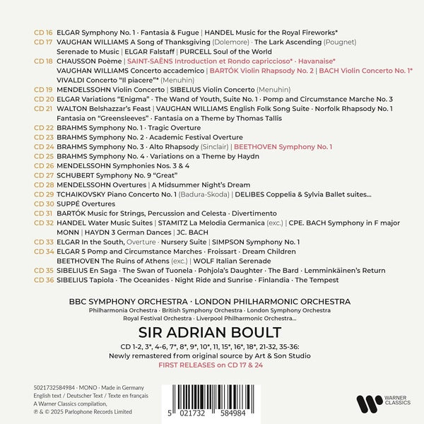 The Warner Classics Edition (Mono Recordings 1920-1957 on HMV, Pye Nixa & ...) - Front Cover