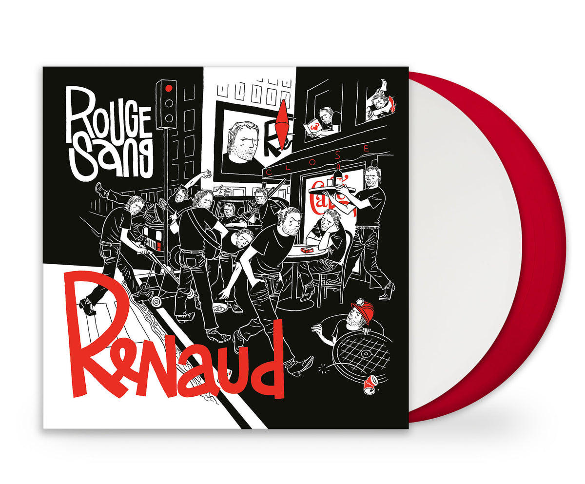 ROUGE SANG DOUBLE VINYLE COULEUR (50 ANS DE CARRIERE) - Front Cover