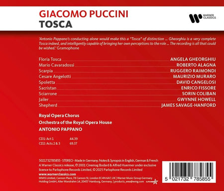 Puccini : Tosca - Front Cover