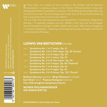 Beethoven : The Complete Symphonies - Front Cover