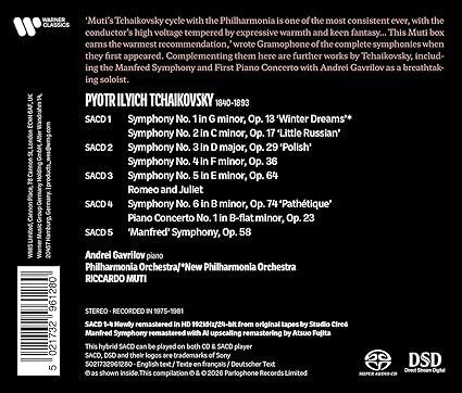 Symphonies 1-6 / Manfred / Romeo & Juliet - Front Cover