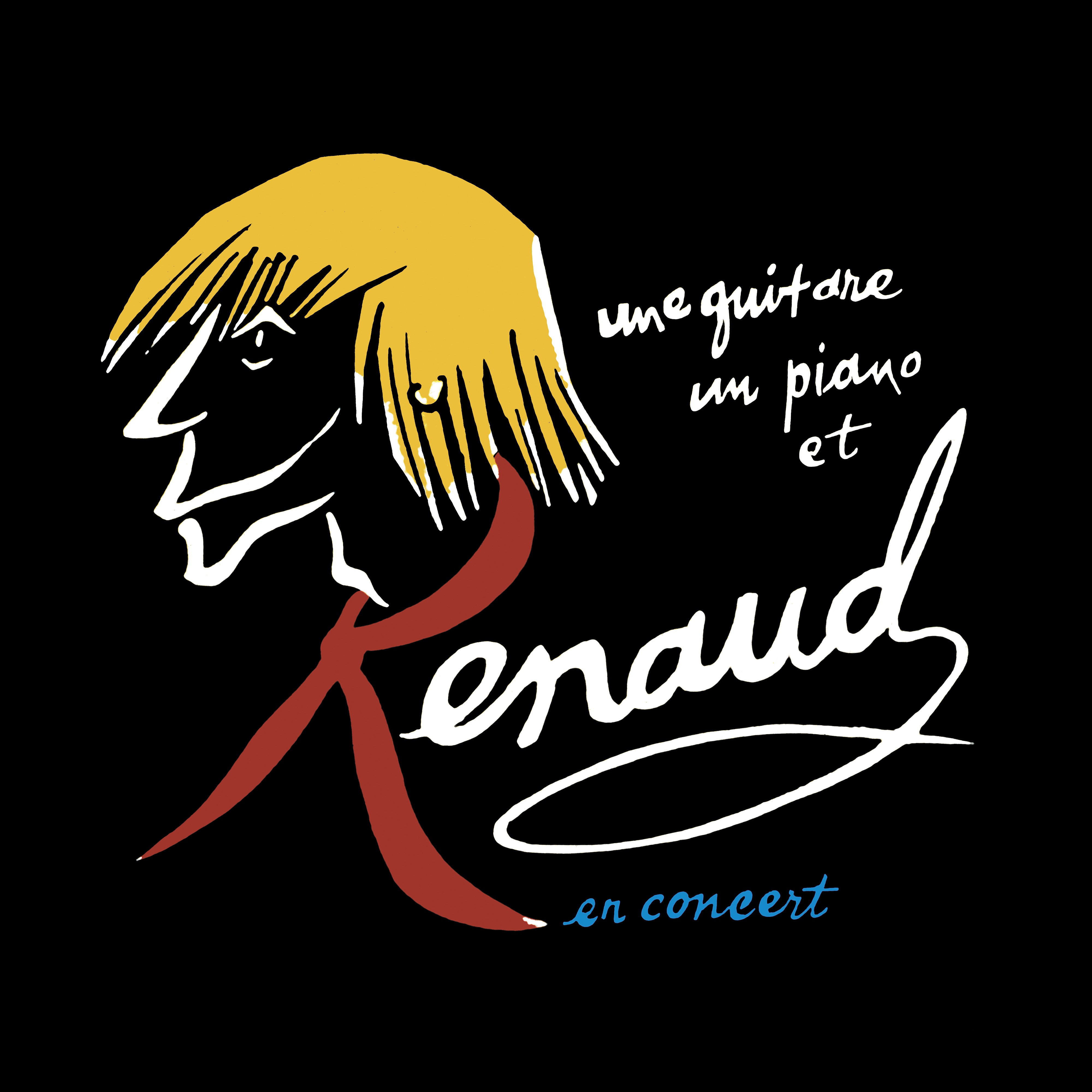 UNE GUITARE, UN PIANO ET RENAUD (LIVE RADIO FRANCE) [VINYLE BLEU] - Back Cover