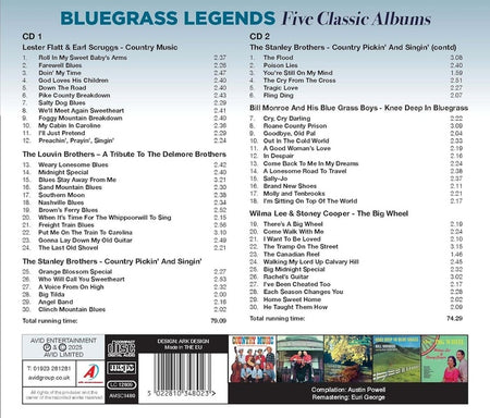 Five Classic Albums : Bluegrass Legends - Front Cover