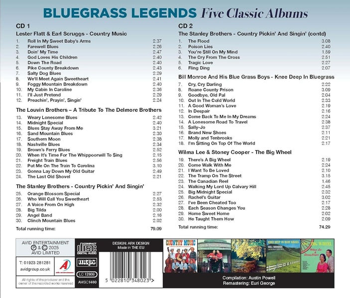 Five Classic Albums : Bluegrass Legends - Front Cover