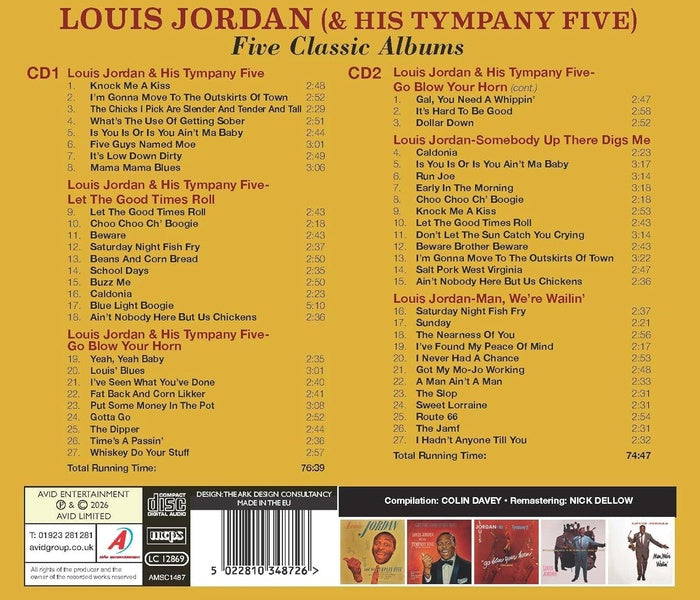 Five Classic Albums - Louis Jordan & His Tympany Five - Front Cover