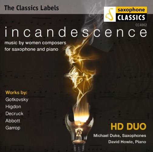 Incandescence Musique pour saxophone et piano - Front Cover
