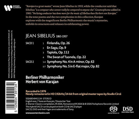 Sibelius : Tone Poems, Symphonies 4 & 5 - Front Cover