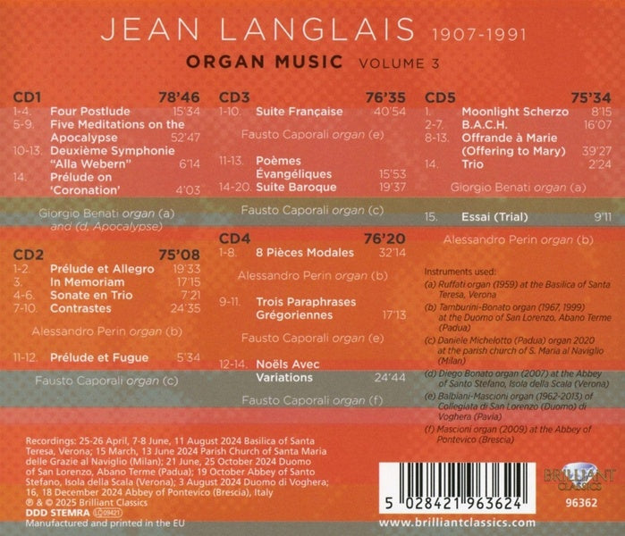 Musique pour orgue (Volume 3) - Front Cover