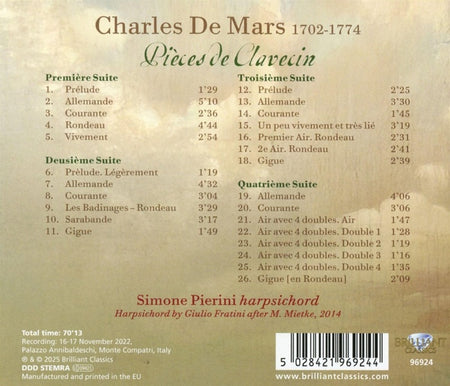 Pièces de clavecin - Front Cover