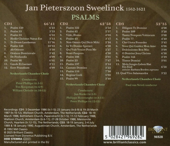 Sweelinck : Psalms - Front Cover