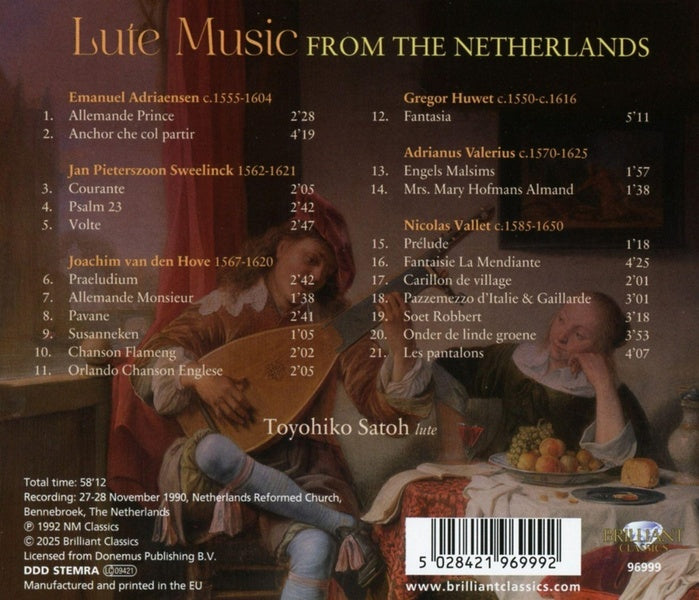 Lute Music From The Netherlands - Front Cover