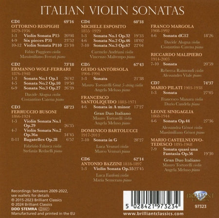 Sonates italiennes pour violon - Front Cover