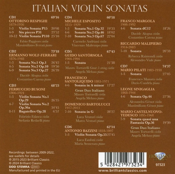 Sonates italiennes pour violon - Front Cover