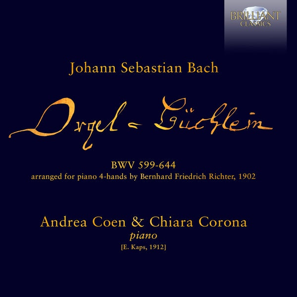 Orgel-Büchlein BWV 599-644 (Arr. pour Piano 4 Mains Bernhard Friedrich Richter) - Front Cover