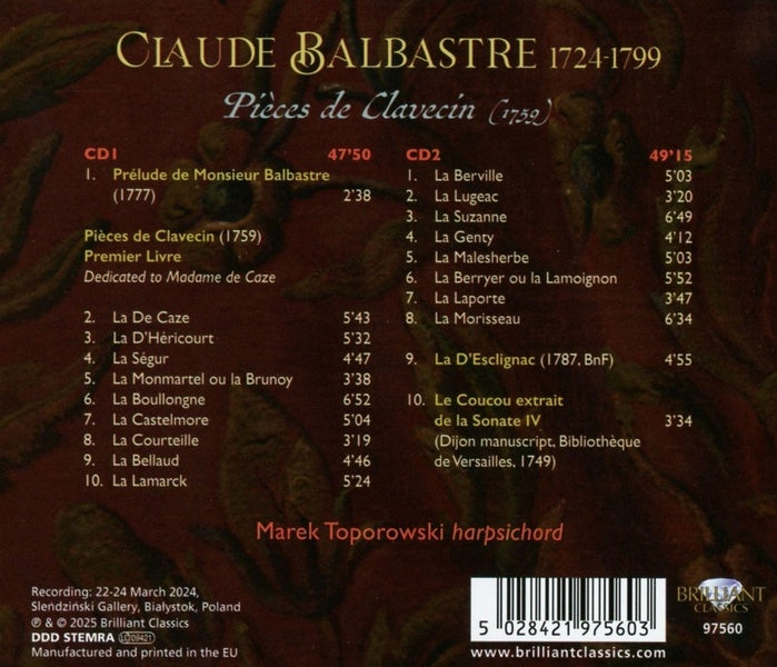 Pièces de Clavecin (1759) - Front Cover
