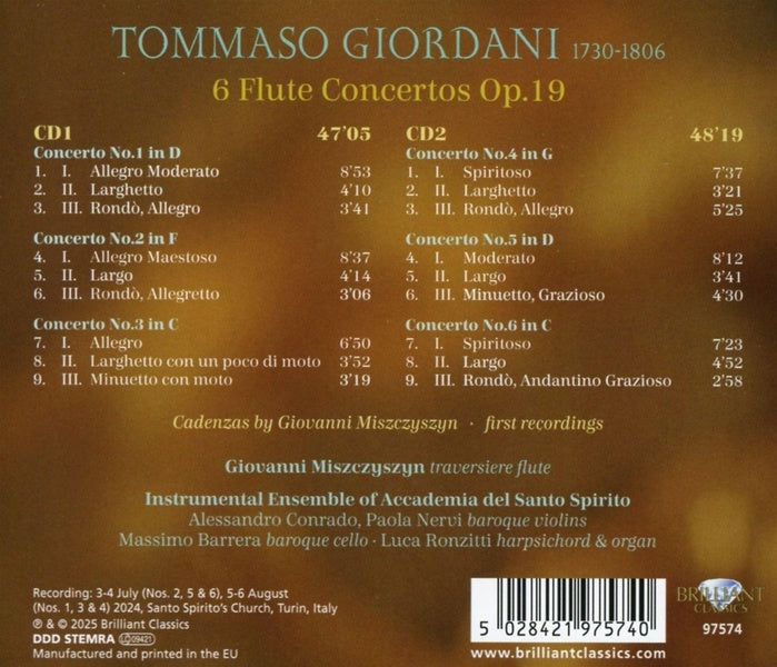 6 Concertos pour flûte - Front Cover