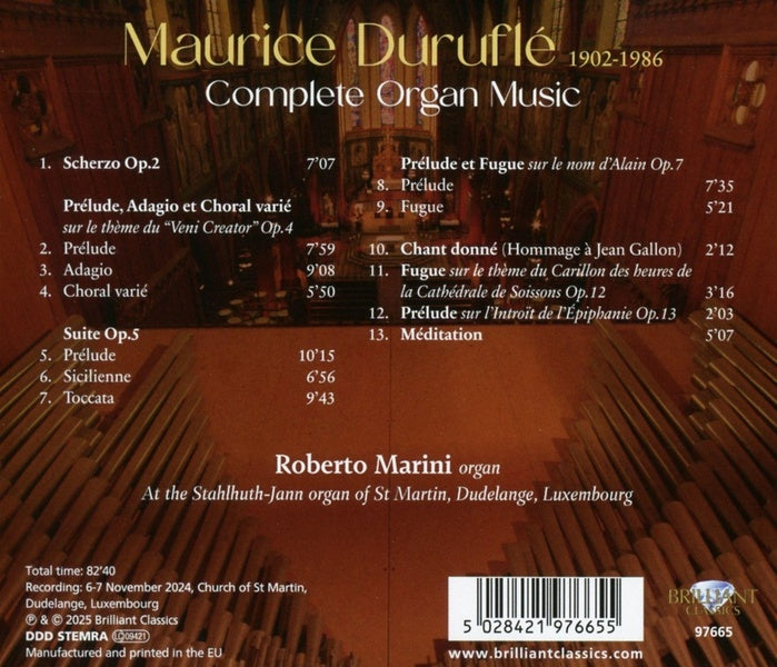 Musique pour orgue (Intégrale) - Front Cover