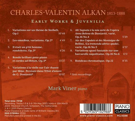 Early Works & Juvenilia - Front Cover