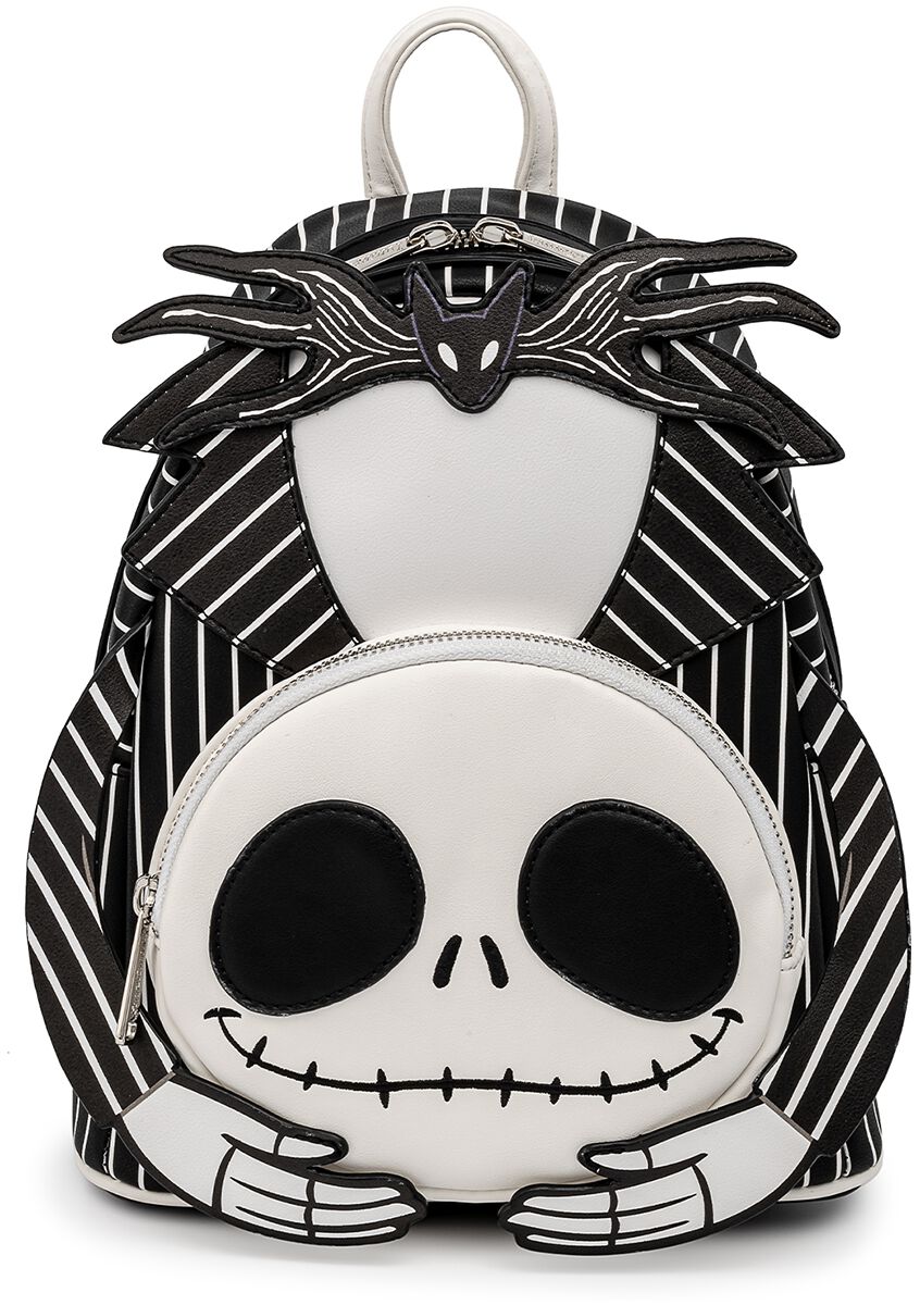 Mini Sac À Dos Disney de L'Étrange Noël De Monsieur Jack - Loungefly - Jack Sans Tête - pour Femme - noir/blanc - L'Étrange Noël De Monsieur Jack