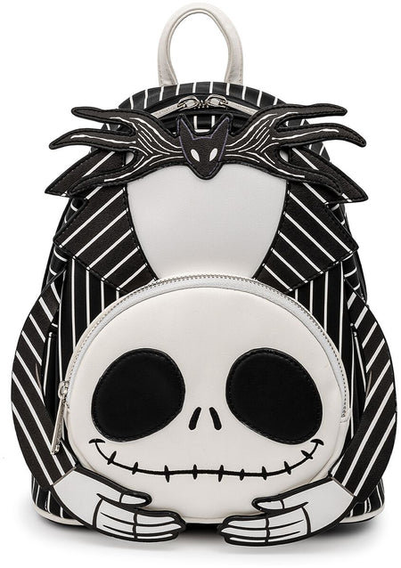 Mini Sac À Dos Disney de L'Étrange Noël De Monsieur Jack - Loungefly - Jack Sans Tête - pour Femme - noir/blanc - L'Étrange Noël De Monsieur Jack