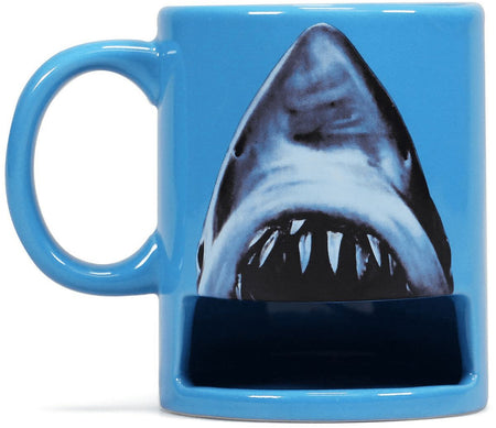 Mug  de Jaws - Les Dents de la Mer - Mug avec Plateau pour Biscuits - pour Unisexe - bleu - Jaws