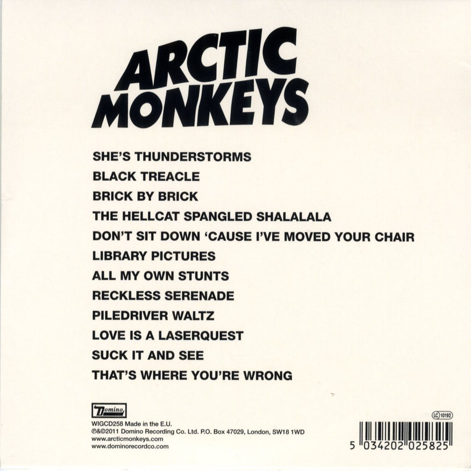 Suck It And See - Back Cover