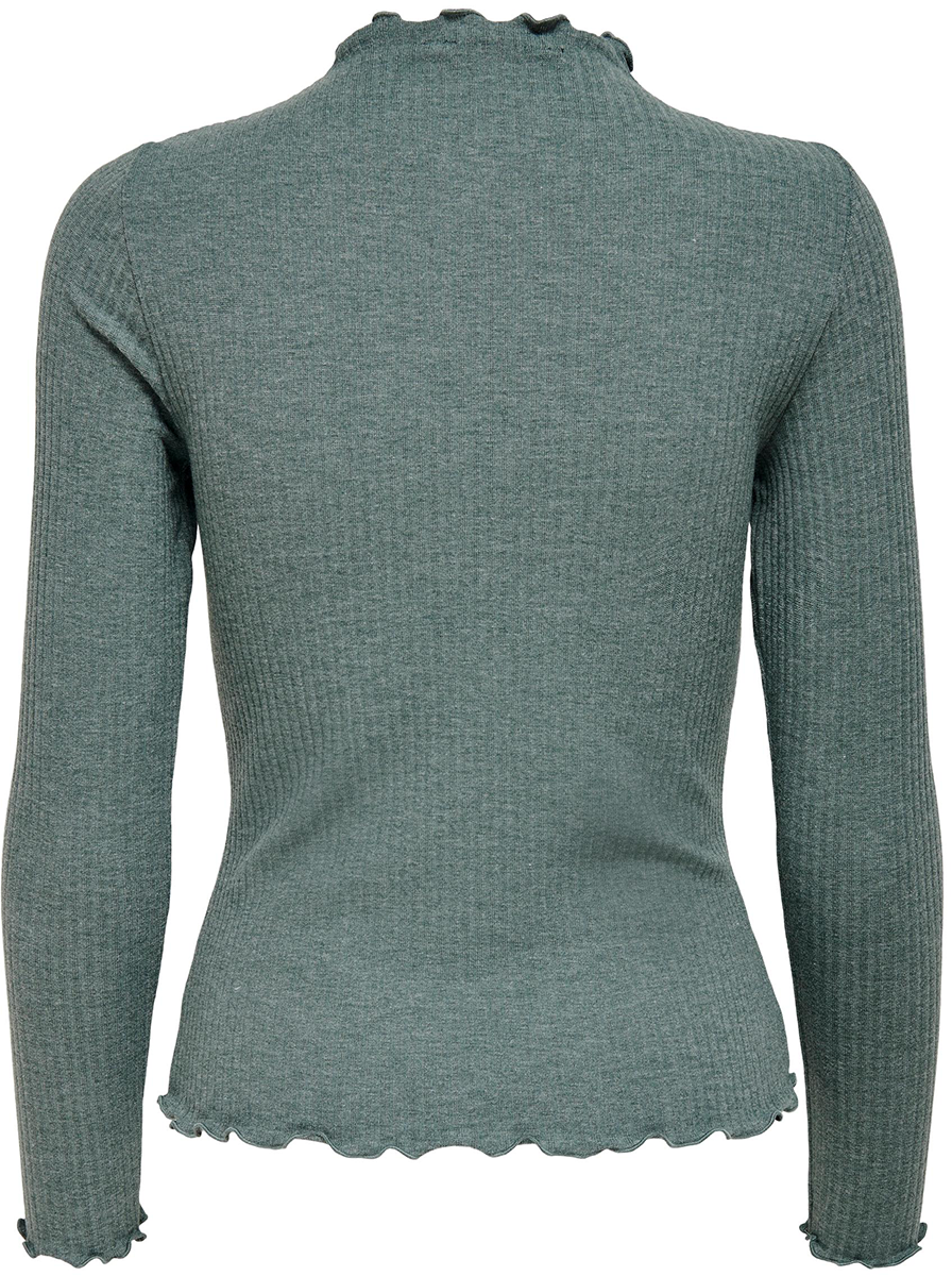 T-shirt manches longues  de Only - Haut Col Montant Emma - XS à XL - pour Femme - menthe - Only - View 2
