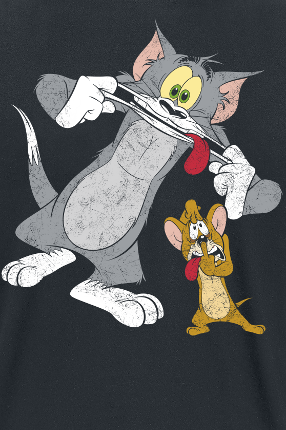 T-Shirt Manches courtes  de Tom Et Jerry - Grimaces ! - S à XXL - pour Homme - noir - Tom Et Jerry - View 2