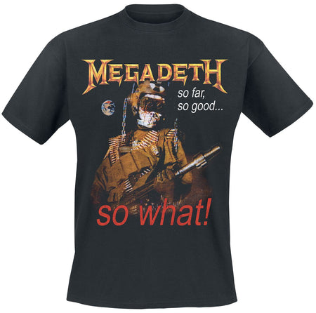 T-Shirt Manches courtes  de Megadeth - So What Vintage Tracklist - S à XXL - pour Homme - noir - Megadeth
