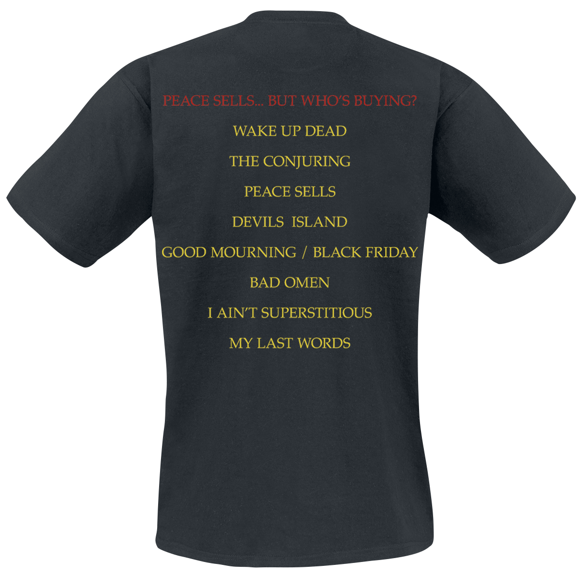 T-Shirt Manches courtes  de Megadeth - Peace Sells... - S à XXL - pour Homme - noir - Megadeth - View 2