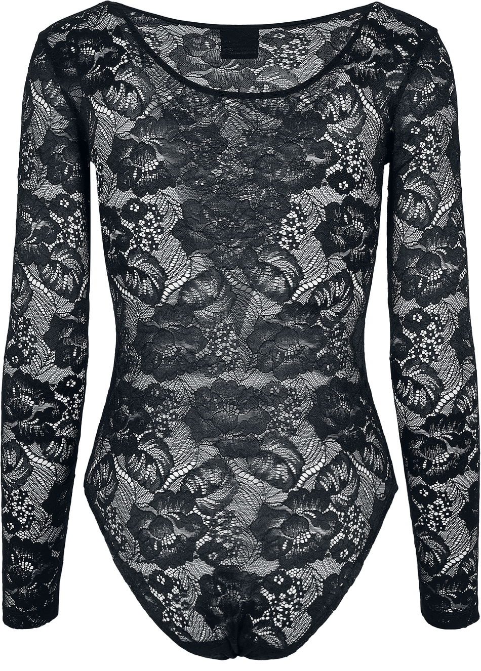 Body  de Urban Classics - Body Manches Longues Dentelle - XS à M - pour Femme - noir - Urban Classics - View 2