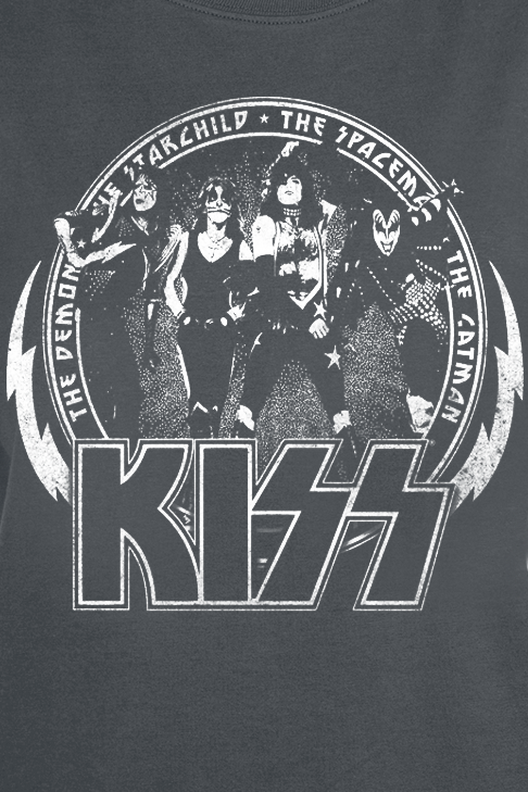 T-Shirt Manches courtes  de Kiss - Vintage Circle - M à L - pour Femme - anthracite - Kiss - View 2