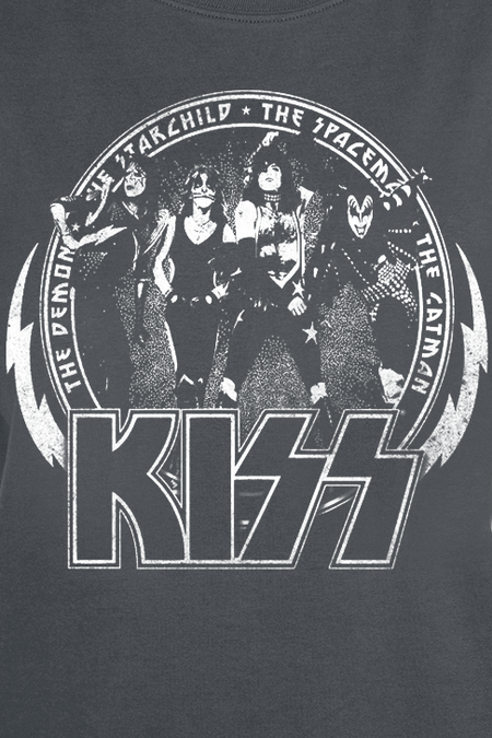 T-Shirt Manches courtes  de Kiss - Vintage Circle - M à L - pour Femme - anthracite - Kiss - View 2