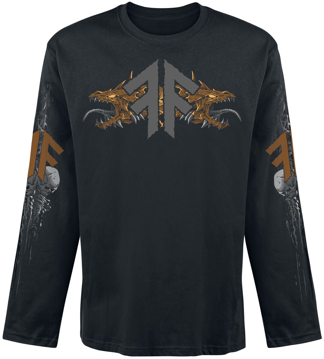 T-shirt manches longues  de Amon Amarth - Fafner's Gold - S à XXL - pour Homme - noir - Amon Amarth