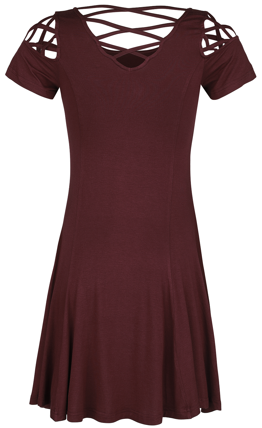 Robe courte  de Black Premium by EMP - Robe Rouge Foncée Avec Laçage Décoratif - S à 5XL - pour Femme - rouge - Black Premium by EMP - View 2