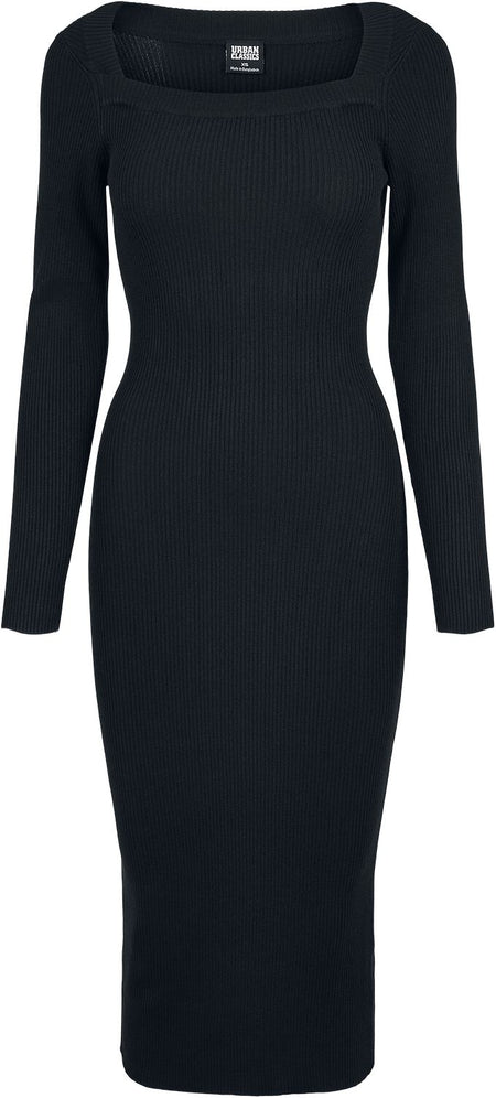 Robe longue  de Urban Classics - Robe Pull Longue - XS à M - pour Femme - noir - Urban Classics