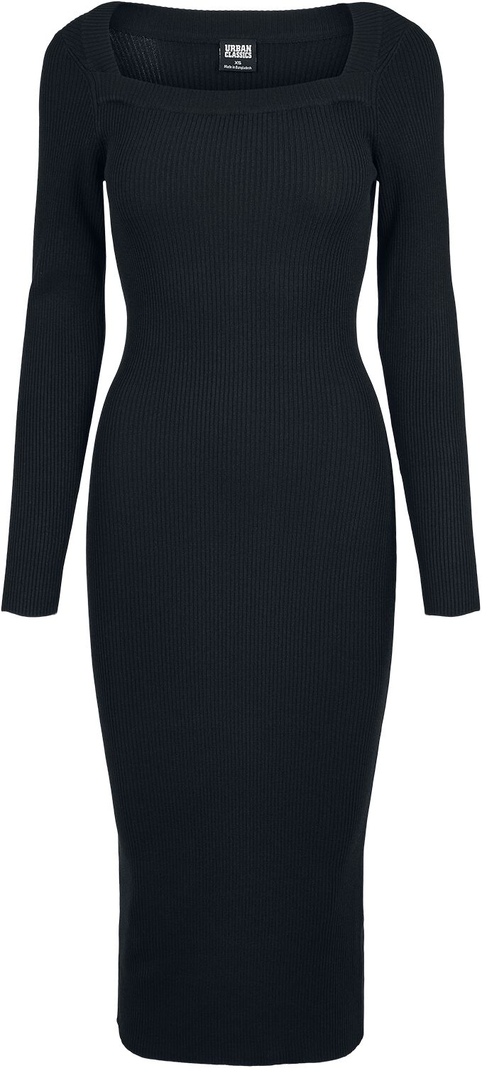 Robe longue  de Urban Classics - Robe Pull Longue - XS à M - pour Femme - noir - Urban Classics