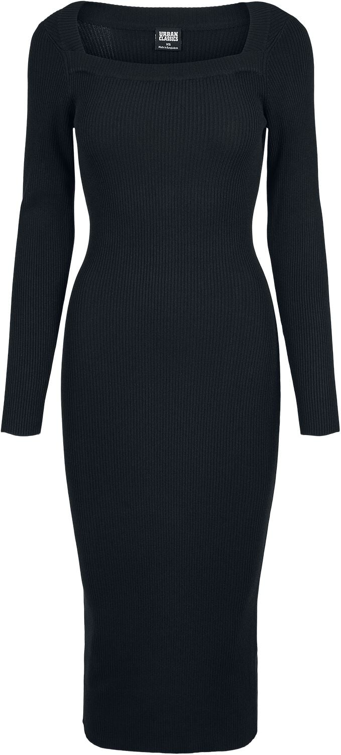 Robe longue  de Urban Classics - Robe Pull Longue - XS à M - pour Femme - noir - Urban Classics