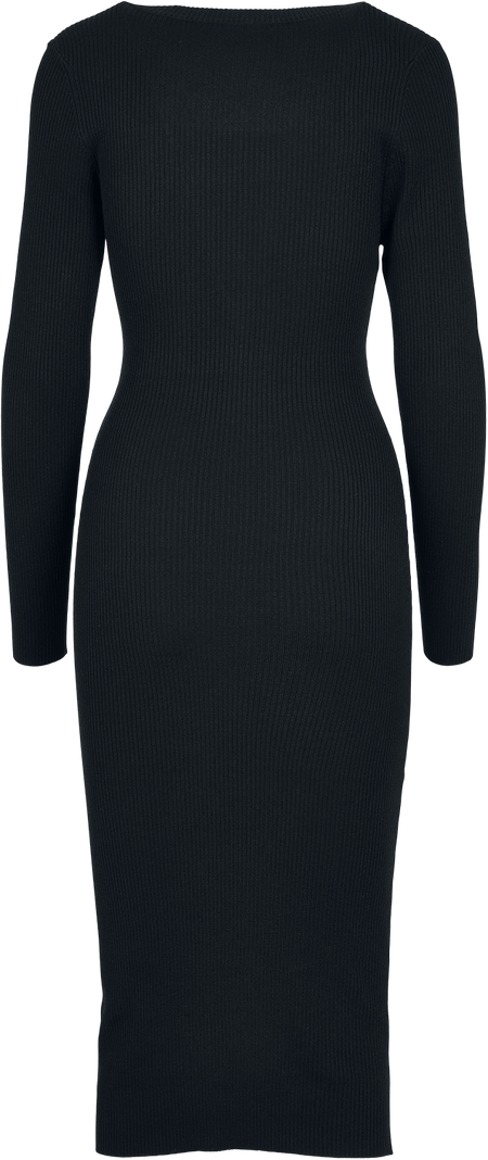 Robe longue  de Urban Classics - Robe Pull Longue - XS à M - pour Femme - noir - Urban Classics - View 2